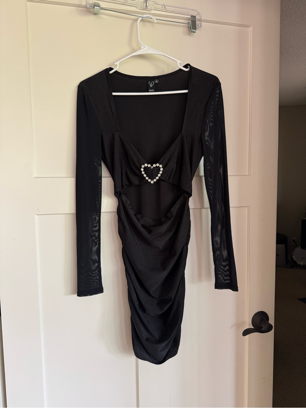 Windsor Black Bedazzled Mini Dress